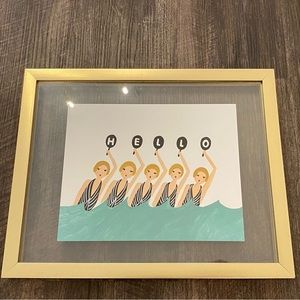 rifle paper co ‘hello’ print and frame 8x10